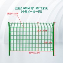 메쉬휀스 학교담 안전 경계망 전원주택 바리게이트, 철사5.0mm 1.5m x 3m 연질플라스틱