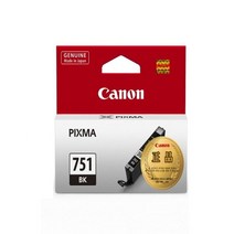 CANON CLI-751B캐논염료검정 캐논잉크 캐논 팩스잉크 고체잉크, 1개, 1개