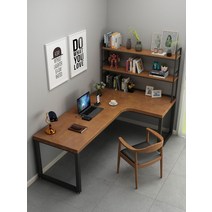 코너테이블 서재 L자 ㄱ자 오크나무 원목 책상 학생, 5