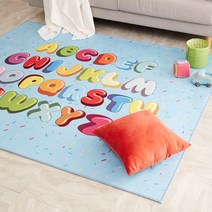 라뽐므 알파벳 블루 키즈 러그 100x150