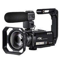 액션캠 비디오 캠코더 유튜브 블로거 촬영용 4K 브이로그 카메라 Ordro AC7 10X 광학 줌 풀 HD Camaras Filmadora, Bundle A_2, Bundle A