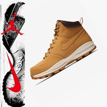 나이키 국내매장용 마노아 가죽 부츠 가죽워크 카멜