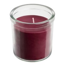 이케아 IKEA 유리컵향초 베리레드 지름8x8.5cm 유리 연소시간40h, 1개