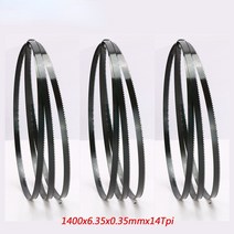 3Pcs Woodworking Saw Blades 14Tpi Cut Curve Band 1400mm * 3 6.35 9.5mm 6/14Tpi bandsaw pully, [01] 3Pcs 635mmx14Tpi