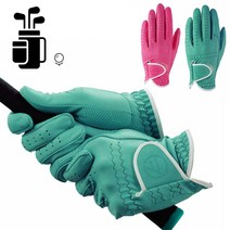 [산꼬] 여성 컬러 양손 카스코 골프장갑 부드러운 특수원단 용품, 핑크컬러