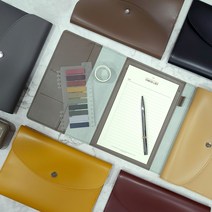 꼼꼬미 홀드미 A5 바인더 리갈패드 메모패드 커버, 세피아 베이지