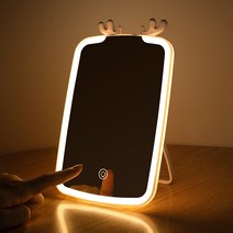 탁상 거울 화장대 스탠드 이케아 LED 원형 인테리어 엔틱용 조명 접이식 간접 책상 led 화 거울 앤틀 데스크탑 홈 화 거울 라이트 사무실 거울 소녀심 숙소, 22 ..