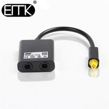 광학 분배기 광섬유 변환기 스플리터 emk 케이블 2-way spdif 디지털 toslink 케이블 1 in 2 out 어댑터 스피커 tv ps4 dvd, 토스링크 스플리터 1x2, toslink 스플리터-b