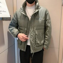 새 표백오리털빅사이즈패딩남숏기장C312A-8927-P160