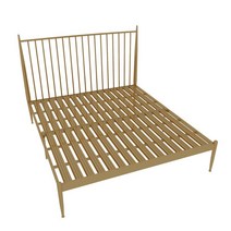 케이로 노르딕 골드프레임 철제 침대 프레임 INS 네트 더블 럭셔리 침대프레임 1.5-1.8m, 황금 용골 버전