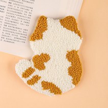 고양이 컵받침 펀치니들 diy키트 만들기, 옵션3