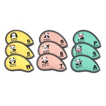 팬 자수 파스텔톤 클럽 커버 9개 세트 선물 예쁜 헤드 용품쇼핑몰 웨지 9개세트 팬더자수, 본상품선택