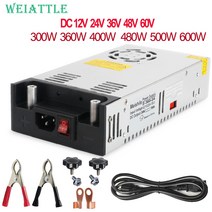 파워 서플라이 컴퓨터파워 pc스위칭 전원 공급 장치 조명 변압기 AC 110V 220V DC 12V 50A 600W 어댑터 LED, 02 24V_01 EU_01 300W