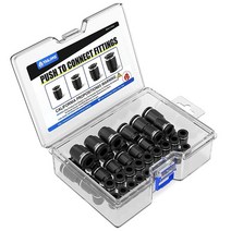 TAILONZ PNEUMATIC 1/4 5/16 3/8 1/2인치 튜브 OD 플라스틱 푸시 인 연결 튜브 공압 캡 플러그 피팅 PPF (40개 팩), 1/4