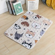 펫니멀리즘 강아지 고양이 사각방석 다용도 누빔 순면 매트, 견종대백과