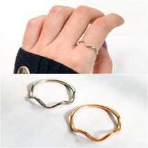 코코로맨틱 심플 데일리 기본 써지컬스틸 여자 반지