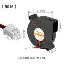 정리 3010/4010/5015/5010/ DC 냉각 팬 원심 송풍기 12V / 24V 브러시리스 2-와이어 3D 프린터 용, [02] 12V, [01] 50x50x15 Turbo Fan, 01 50x50x15 Turbo Fan_02 12V
