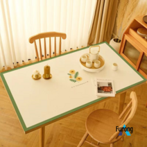 완전방수 가죽 식탁보 테이블보, 80*140cm, 번성