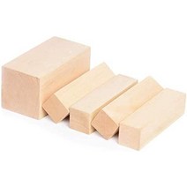 [미국] 우드카빙 재료 Wowoss 4 팩 미완성 베이스우드 조각 블록 키트 프리미엄, 1개 6x3x3 4개 6x1.5x1.5
