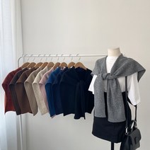 니트 숄 가디건 울 100 어깨 페이크숄 판쵸 망토 10컬러