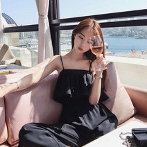 여름 롱원피스 캐쥬얼 뷔스티에 청원피스 린넨