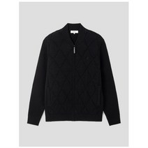 빈폴 22FW[BC285AA195]블랙 다이아 퀄팅 집업 카디건