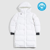 M 엄브로패딩 LQC UM421SDJO1-WHT 플라이트 액티브 롱 구스 다운