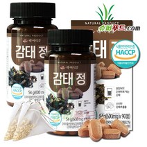 HACCP 식약처 인증 제주산 감태 추출물 플로로탄닌 후코이단 알긴산 칼륨 요오드 만니톨 감태정 (600mg x 90정) + 슈퍼푸드.com 연자육 티백, 2세트, [(600mg x 90정) + 1g]