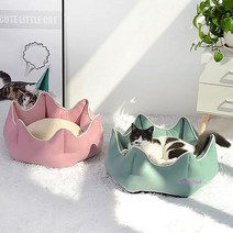 사계절쿠션방석 고양이 애견 집 크라운마약 강아지 쿠션집ghi502, MMSf_슈가핑크