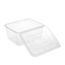 쿡앤락 일회용 다회용 사각밀폐용기 2.7L 200개입, 200개