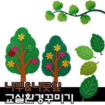 펠트 나무잎 나무 봄 환경구성 용품 / 어린이집 유치원 신학기 교실꾸미기, 3500펠트나무E, 1