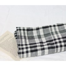 혜인천 대폭 이중거즈원단 이중지 블랙체크