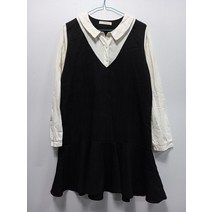 헤이린 셔츠 레이어드원피스 M (1004341)