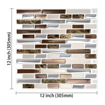 Vividtiles 큰 크기 1212 인치 자체 접착 비닐 벽지 껍질과 스틱 녹색 지하철 3d 효과 타일 kicthen (1 시트), t80027