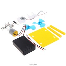 무소음발전기 자가발전기 캠핑용파워뱅크전기 모터 에너지 풍력 터빈 전원 미니 키즈 LED 교육 DC AC, 한개옵션0