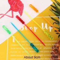 과일 포크 파티 이쑤시개 칵테일 픽 홈파티 집들이 100pcs 9cm 플라스틱 52, 반투명 b
