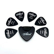 기타 픽 6개 + 홀더 케이스 1개 alice mediator quick storage plectrum 0.58 0.71 0.81 0.96 1.2 1.5mm, 하얀