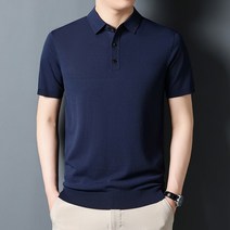 Luspirez 남성 반팔 기본 카라 니트티