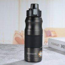 플라스크 휴대용 술병 500ml680ml 더블 스테인레스 스틸 스포츠 진공 야외 등산 열 병 커피 차 절연 컵, 680ml, 검은색