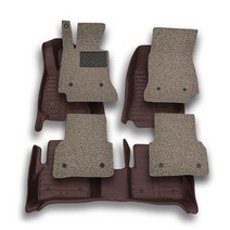 현대/카빅 9D 가죽 입체 코일카매트, 다크브라운, 베라크루즈(-15년)