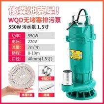 단독 정화조 펌프 배수 수중 소형 고압 처리 설치 양수기 오물 슬러지 가정용, EIJv-동심550와트1.5인치220V