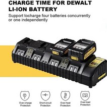 디월트충전기 호환 DCB104 충전기 Dewalt 10.8V 14.4V 20V 플렉스 볼트 리튬 배터리 용 급속 최적의 4 포트, 01 미국