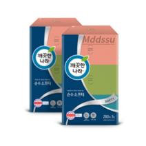 깨끗한나라 부드러운 미용 갑티슈 280매입 천연펄프 2겹, 6개입, 7개