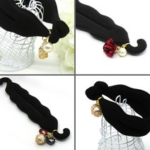 예쁜 스펀지후크 올림머리핀 모음 고리스펀지 똥머리밴드