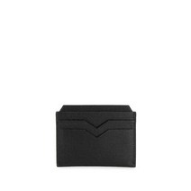 발렉스트라 명품블랙 카프스킨 브이컷 디테일 카드지갑 NN SGNL0077028L99CC99