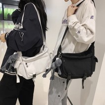 CNTCSM 대학생 메신저백 옆으로매는가방 크로스백 캔버스 학생 남녀공용 캐주얼