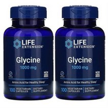라이프익스텐션 글라이신 글리신 Glycine 1000mg 100캡슐 x 2통, 100정