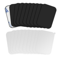 올리보 휴대폰 마그네틱 자석 거치대용 스틸 플레이트 0.4mm 사각 10p + 보호필름 10p, 블랙., 1개