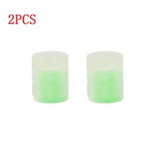 범용 발광 타이어 밸브 캡 자동차 휠 허브 빛나는 먼지 방지 장식 림 스템 커버 적용 가능한 오토바이 자전거, 2PCS Green
