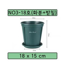 원형 슬릿 화분(받침포함)플라스틱화분 원형화분 중형화분 대형화분 모스그린 거실화분 인테리어화분 매장화분 3개 6개 12개, 12개(화분+받침)